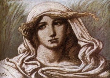 若い女性の頭 1900 年の象徴エリフ・ヴェダー Oil Paintings